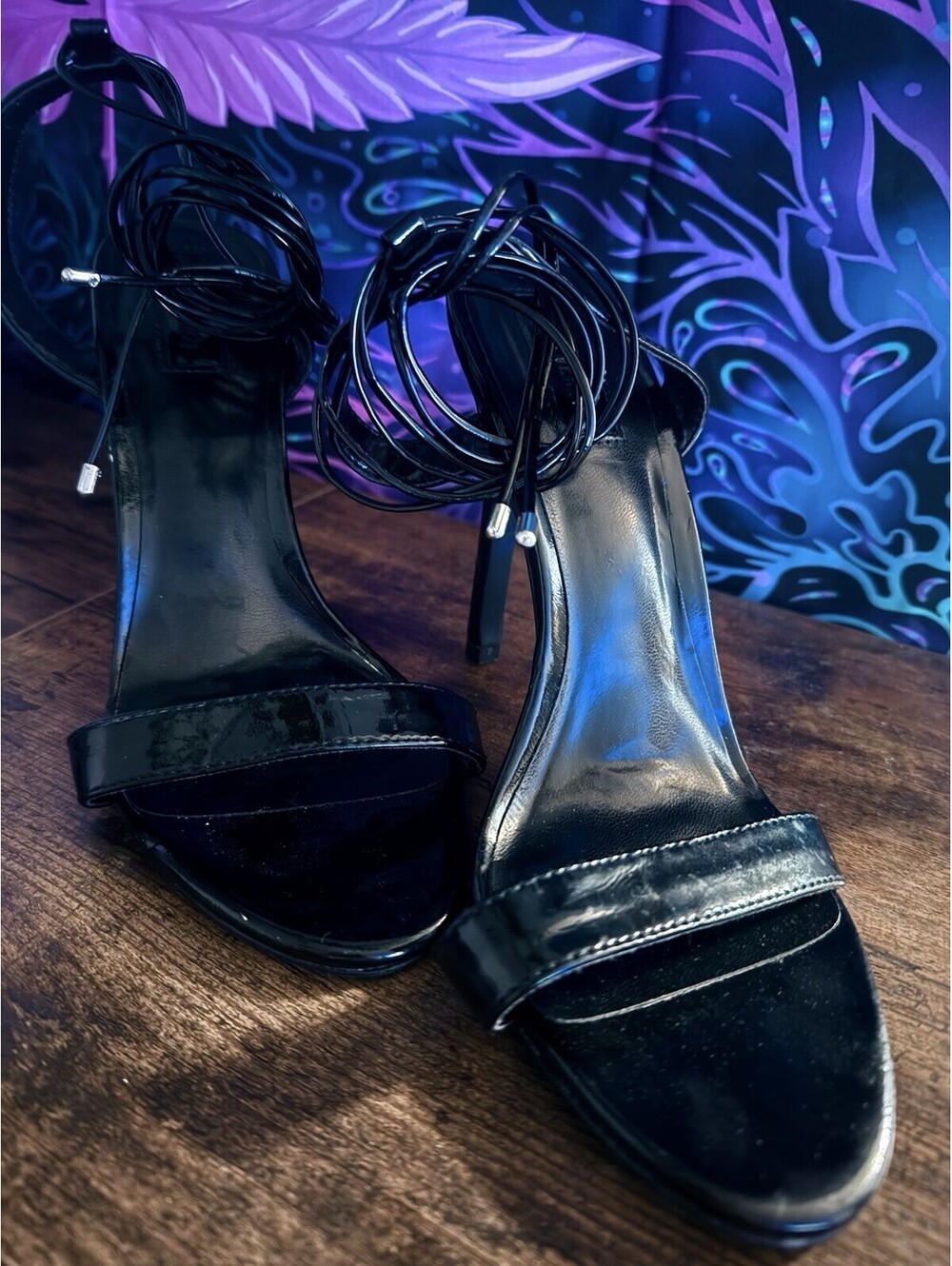 Coutgo Women’s Sexy Strappy Heels Sandals Lace up - Black/Size 8 - New in Box